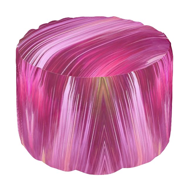 Round Pouf Hot Pink  (Angled Front)
