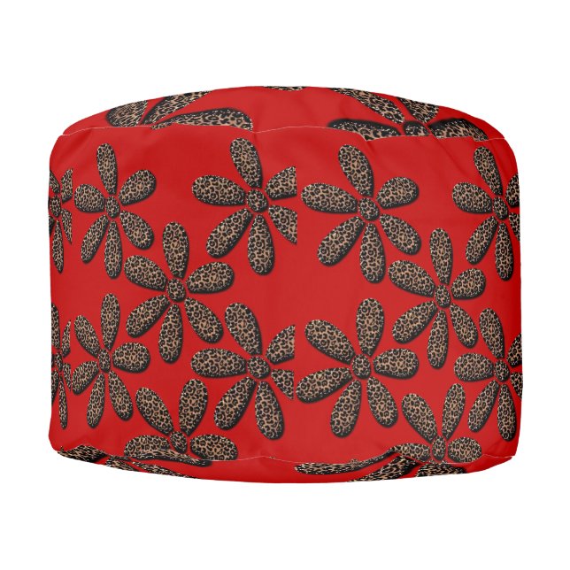 Round Pouf Leopard (Front)