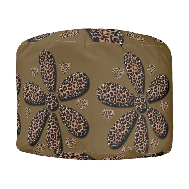 Round Pouf Leopard (Front)