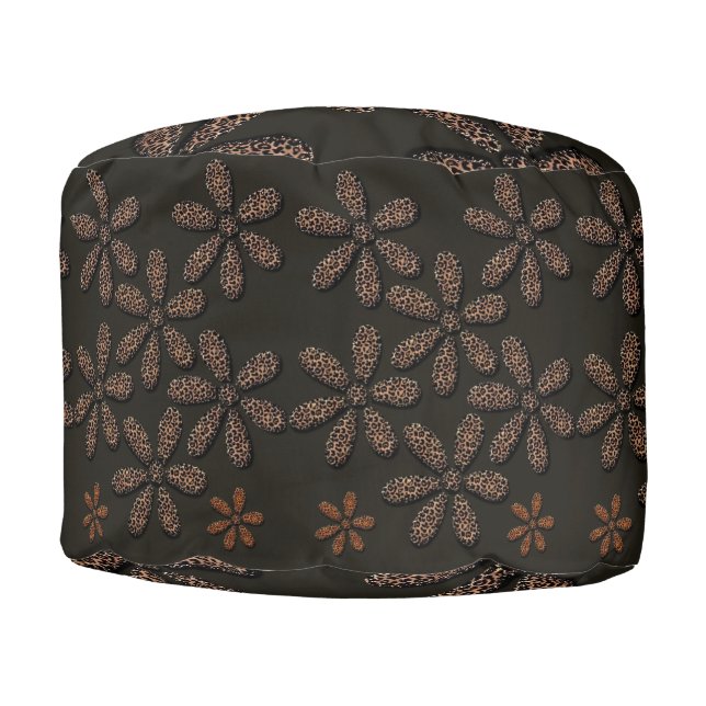 Round Pouf Leopard (Front)