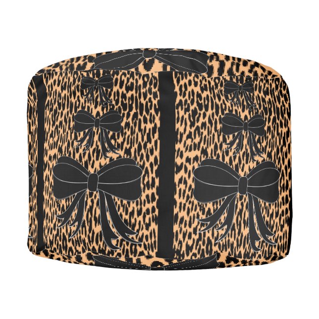 Round Pouf Leopard (Front)