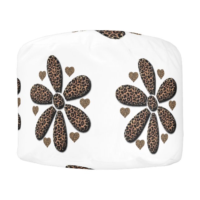 Round Pouf Leopard (Front)