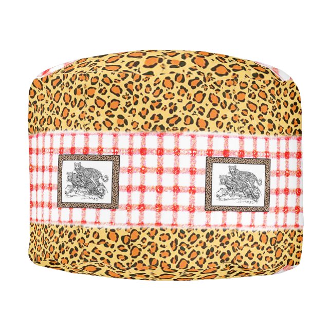 Round Pouf Leopard (Front)