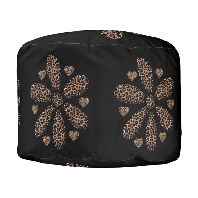 Round Pouf Leopard (Front)