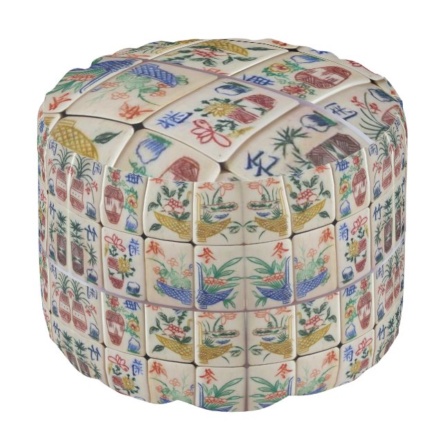 Round Pouf Mahjong (Angled Front)