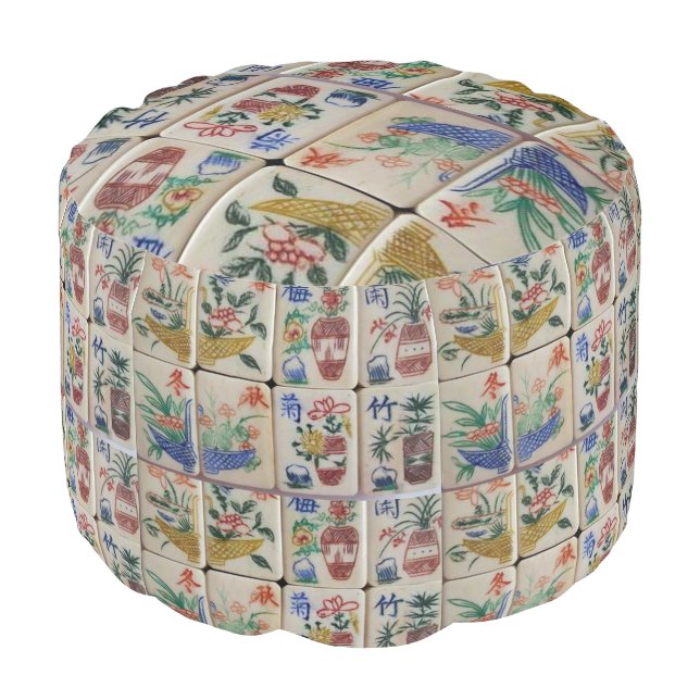 Round Pouf Mahjong (Angled Front)