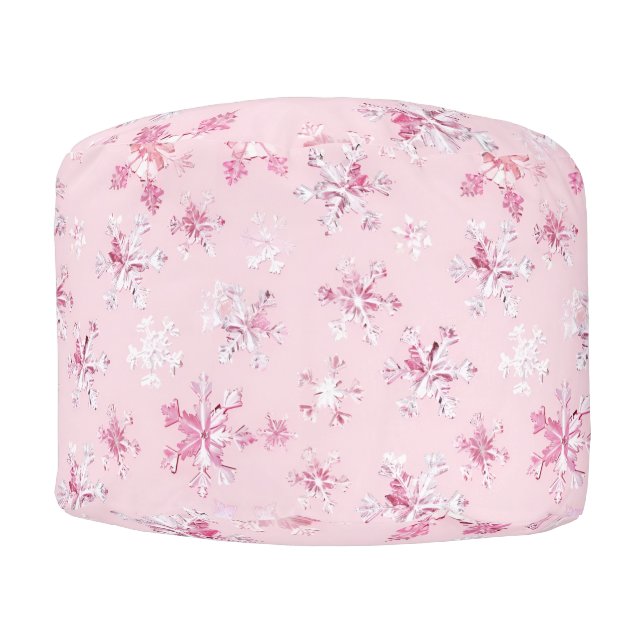 Round Pouf that brings pink  dreams (Front)
