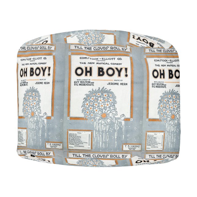 Round Pouf Vintage (Front)