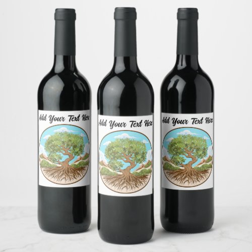 Round Pouf Wine Label