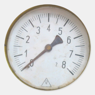 Round Pressure Meter Dial Stickers