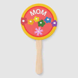 Round Program Baby Shower Hand Fans 