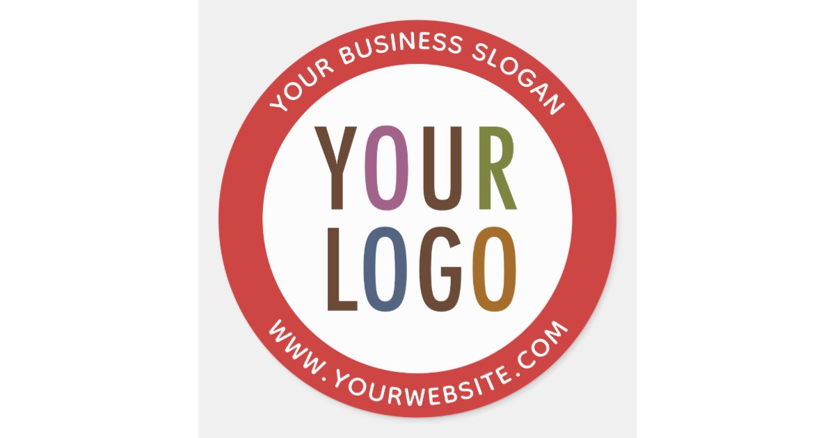 Round Promotional Business Stickers Company Logo