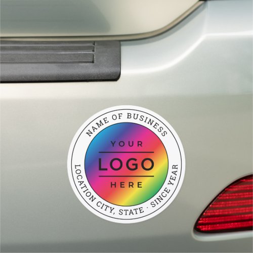 Round Promotional Custom Business Logo Branded Car Magnet