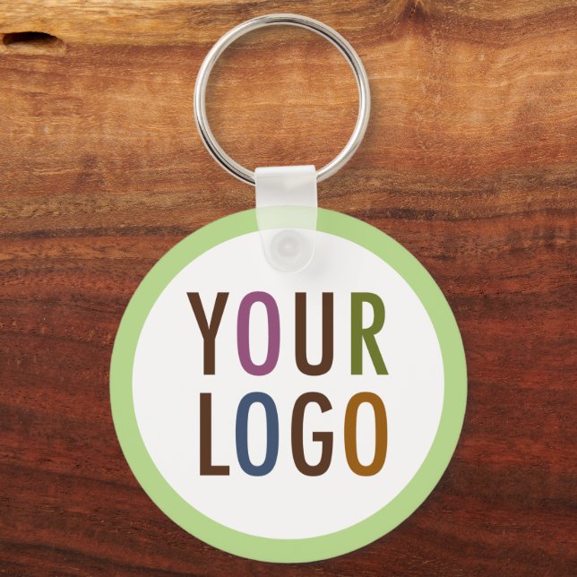 Round Promotional Keychain Company Logo No Minimum (Front)
