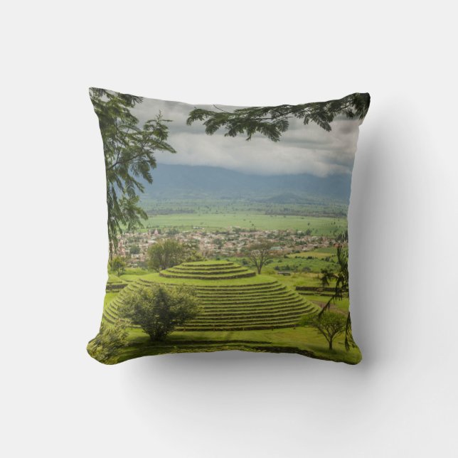 Round Pyramids Ruins, Sayulita, Nayarit, Mexico Throw Pillow (Front)