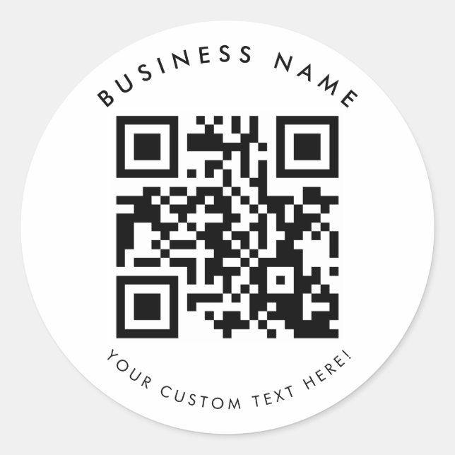 Round QR Code Custom Sticker (Front)