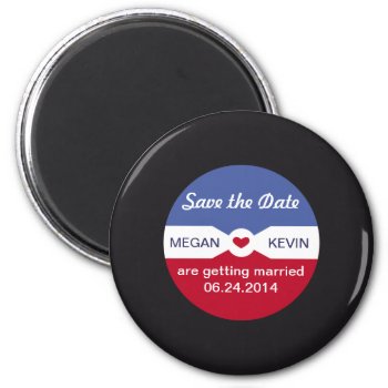 Round Record  Save The Date Magnet - Music Theme by DesignbyRedline at Zazzle