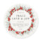 Round Red Berries Peace Love + Joy Holiday Card