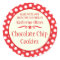Round red cookie exchange baking gift stickers
