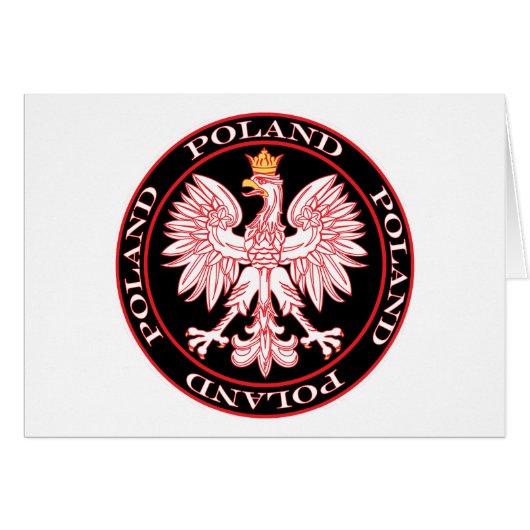 Round Red Polish Eagle (Front Horizontal)
