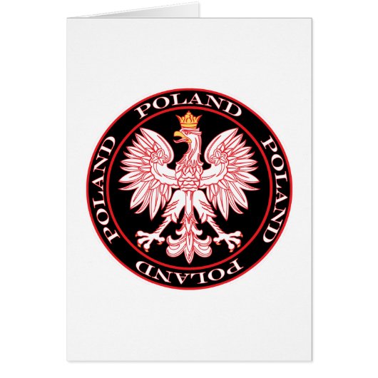 Round Red Polish Eagle (Front)