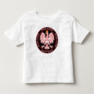 Round Red Polish Eagle Toddler T-shirt