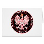 Round Red Polska Eagle (Front Horizontal)