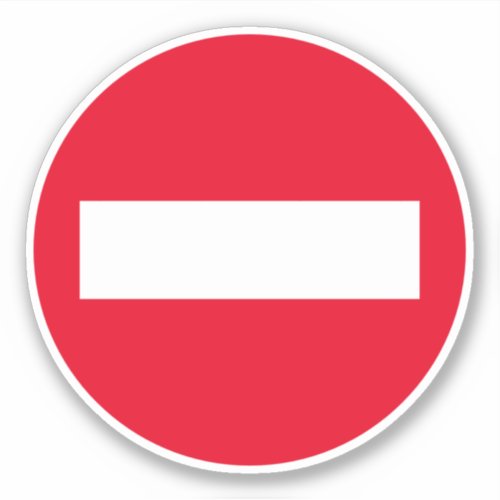 Round red stop sign vinyl sticker