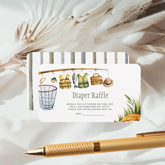 Round Reel Excited Little Fisherman Diaper Raffle  Enclosure Card (Creator Uploaded)