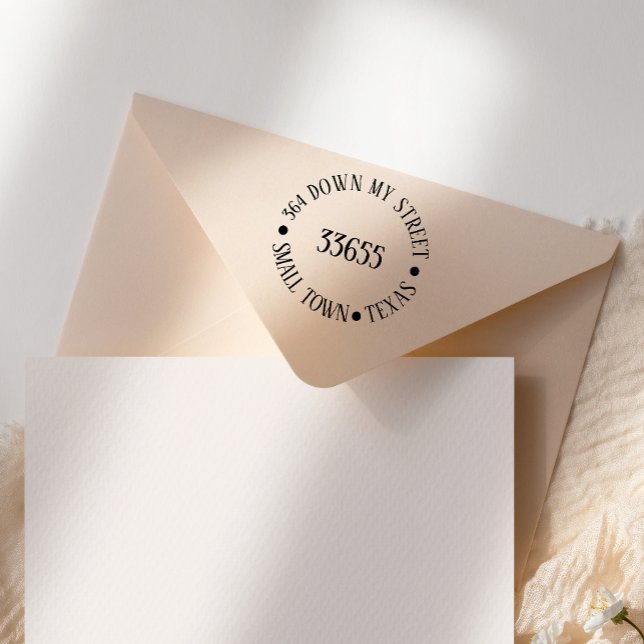 Round Return Address Self-inking Stamp (Creator Uploaded)
