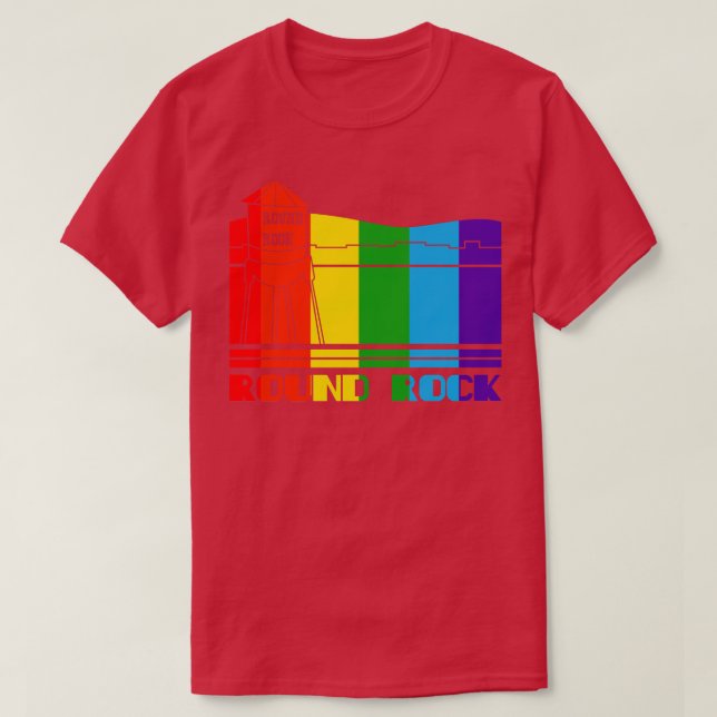 Round Rock Pride  Round Rock LGBT Gift LGBTQ Suppo T-Shirt (Design Front)