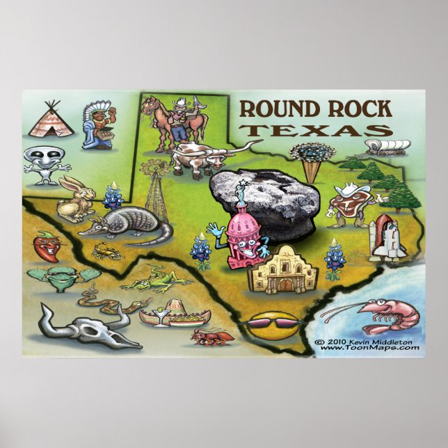 Round Rock Texas Poster (Front)