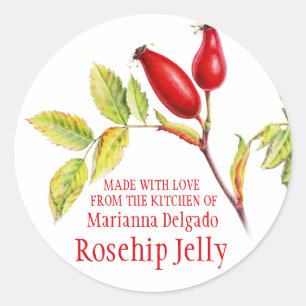 Round Rosehip Jelly baking gift stickers