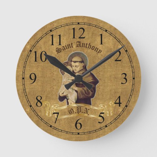 Round Saint Anthony Wall Clock