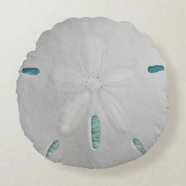Round Sand Dollar Beach Throw Pillow Zazzle