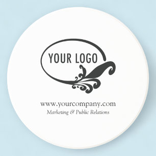 Round Sandstone Coaster Company Logo Office Gift