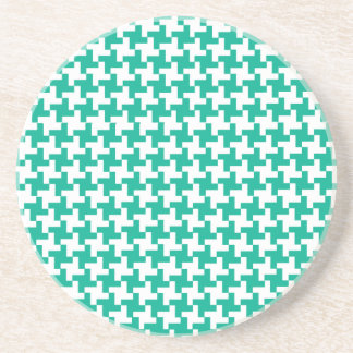 Round Sandstone Coaster, Emerald Green Dogtooth Sandstone Coaster