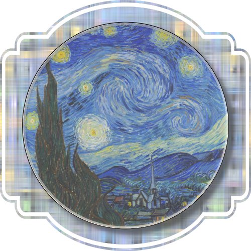 ROUND Sandstone COASTER _ Starry Night _van Gogh