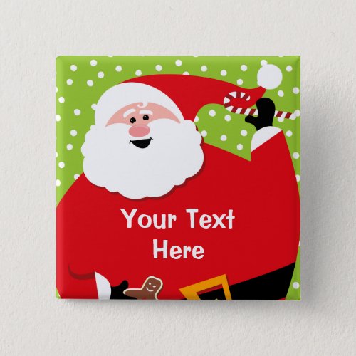 Round Santa Custom Button