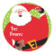 Round Santa Custom Gift Tags