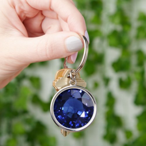 Round Sapphire Keychain