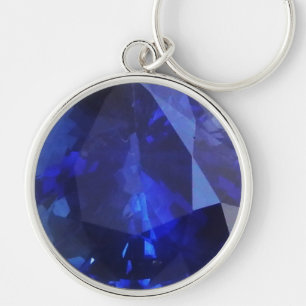 Round Sapphire Keychain