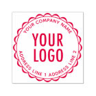 Round Self-Inking Return Address Stamp with Logo