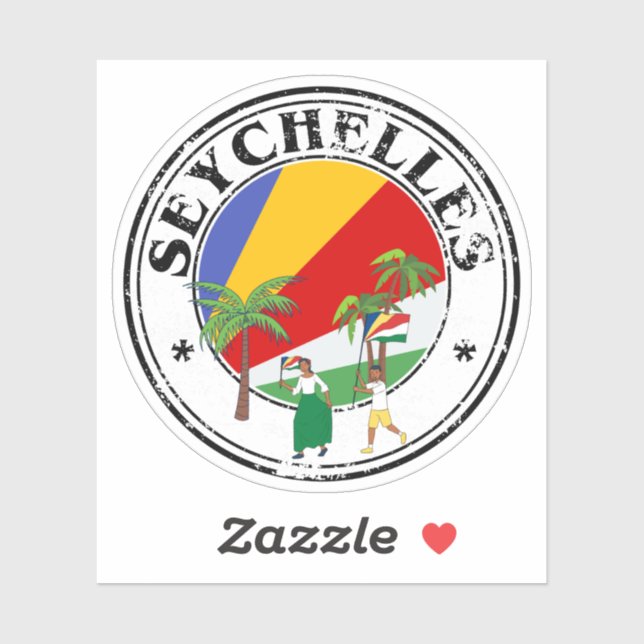 Round Seychelles Flag Seal Sticker-Perfect Laptop  Sticker (Sheet)