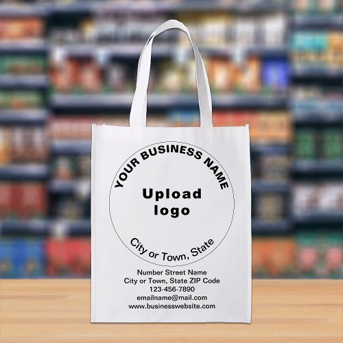 Round Shape Business Brand on Single_Sided Print Grocery Bag