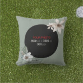 Round Shape Personal Creations Floral Outdoor Pillow (Grass)
