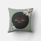 Round Shape Personal Creations Floral Outdoor Pillow (Back)
