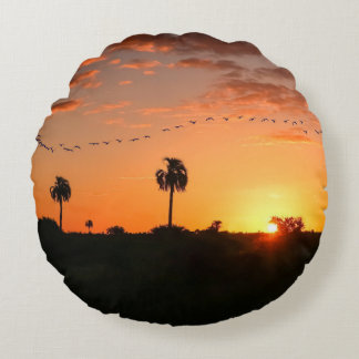 Round shape throw pillow