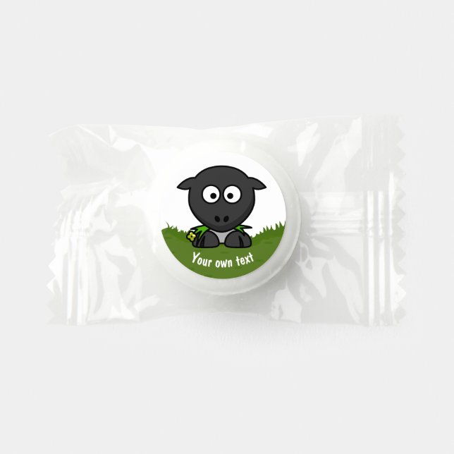 Round Sheep Personalised Kids Farm Party Life Saver® Mints (Front)
