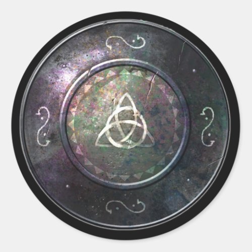 Round Shield Sticker _ Triquetra Emblem